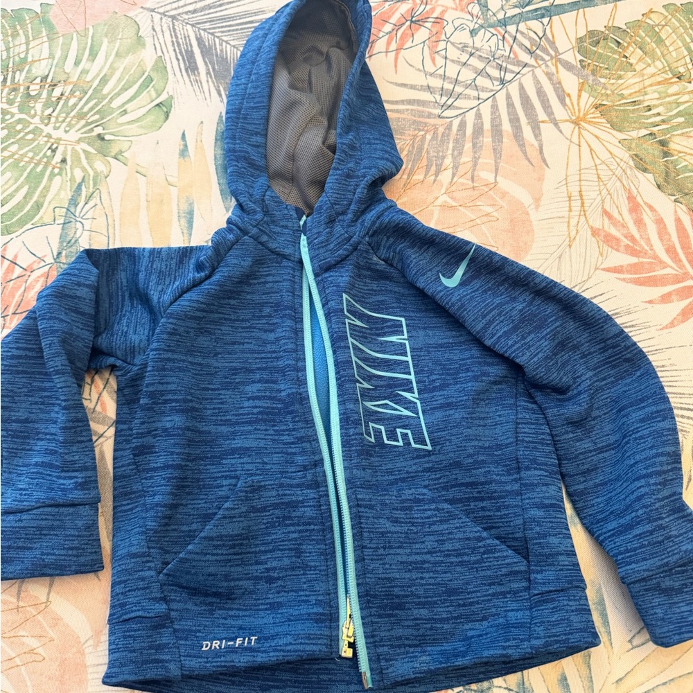 Nike Kids Dri-FIT Blue Zip-Up sweater